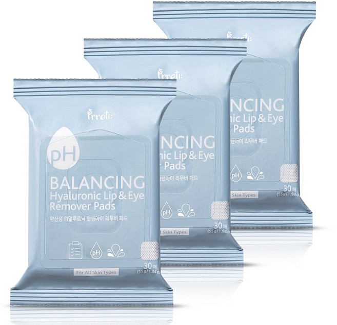 약산성 히알루로닉 립앤아이 리무버패드, 55g, 3개