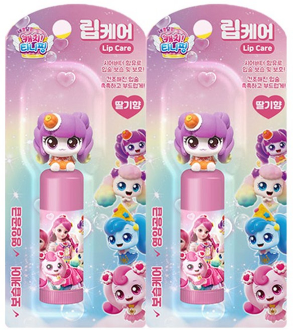 1+1 캐치티니핑 립케어 립밤 딸기향 6종 택2개, 3.8g, 말랑핑+말랑핑, 1세트