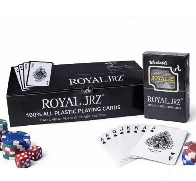 플라스틱 처리 게임용 코팅 카드 세트 재질 박스 방지 포커 사기 실내 12p, 1개, 상세페이지 참조