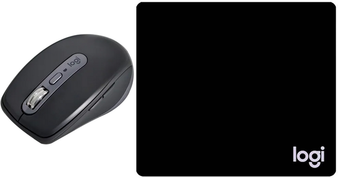 로지텍 MX 애니웨어 3S 무선 마우스 + 마우스 패드 일반형, 블랙