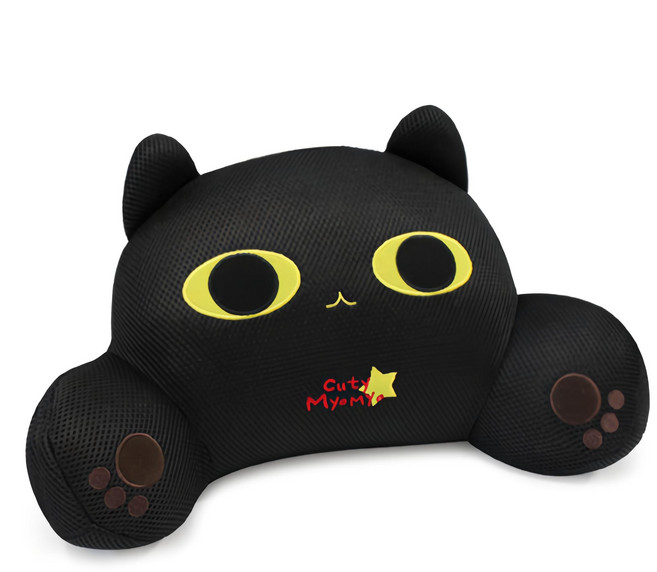 애니나라 헬로켓 에어매쉬 허리쿠션, 묘묘 블랙