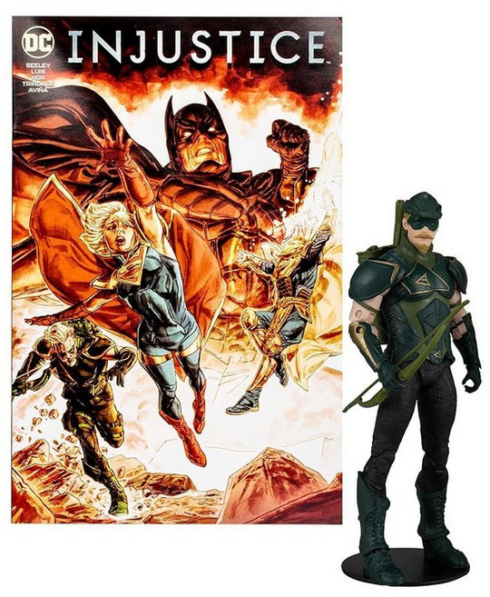 McFarlane 맥팔레인 - DC 다이렉트 게이밍 7IN 피규어 만화 포함 인저스티스 2 WV1 그린 애로우, Green Arrow, 1개