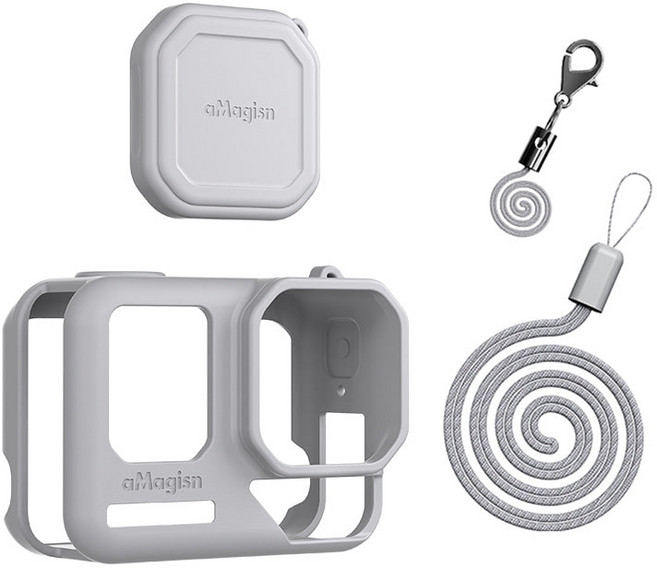 Insta360 ace pro 2 풀커버 실리콘 커버 스트랩 포함 케이스 카메라 보호 인스타360 에이스 프로2, 1개, AC-X023-GR