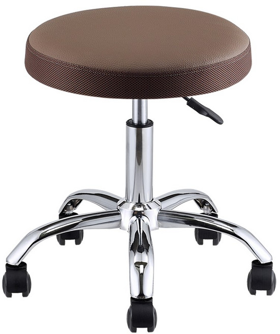 천하퍼니처 국산 이동식 등받이의자 진찰 진료 원형 병원 작업 간이의자, 일반진찰의자(브라운), 1개