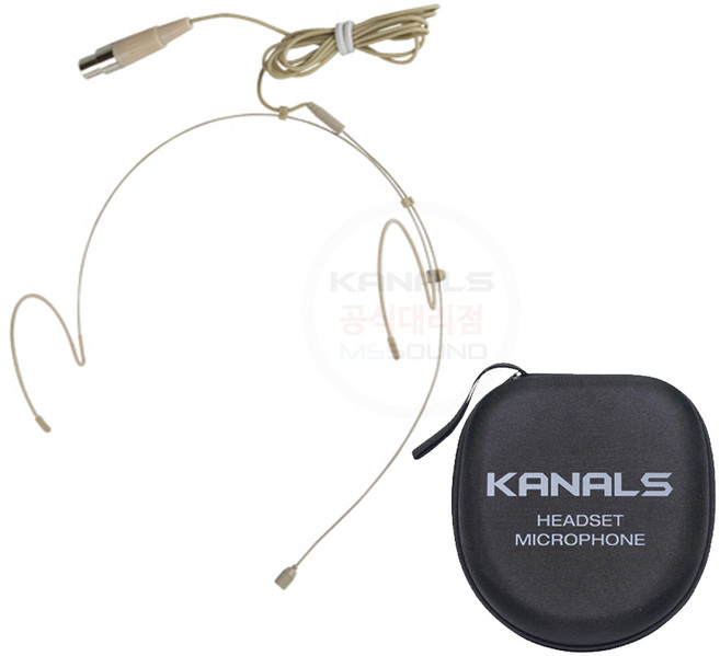 무선마이크용 카날스 XLR 미니 3핀 살색 얇은 헤드셋마이크 BKH10 헤드마이크 이어마이크