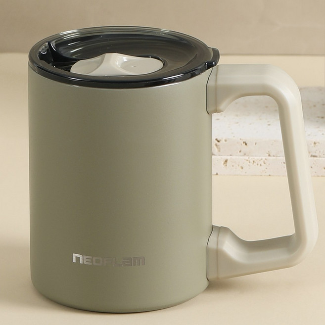 네오플램 스텐 304 보온보냉 텀블러 머그컵 540ml 카키, 1개