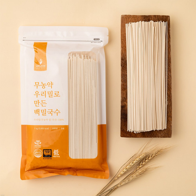 네니아 무농약 우리밀로 만든 백밀국수, 단품, 1kg, 1개