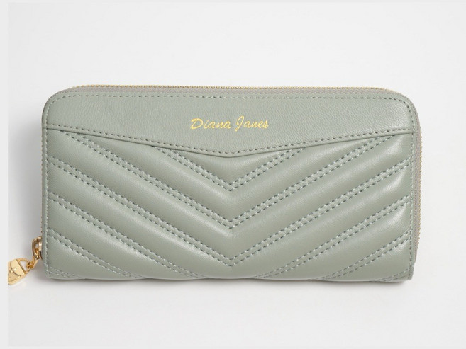 DIANA JANES 小羊皮單拉鏈長夾