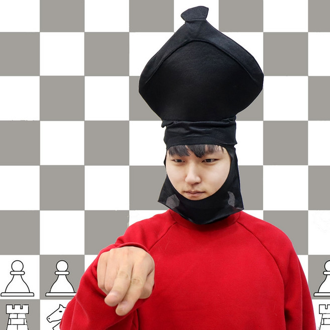 23 할로윈 모자 코스프레, 64_[백수건달] 어둠의 체스말 모자, 1개