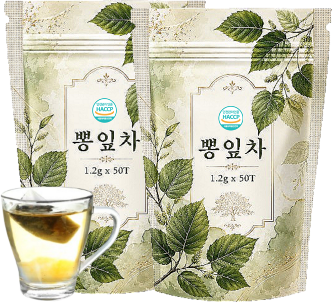 국산 뽕잎차 삼각티백 식약청인증 HACCP, 1.2g, 3개, 50개입