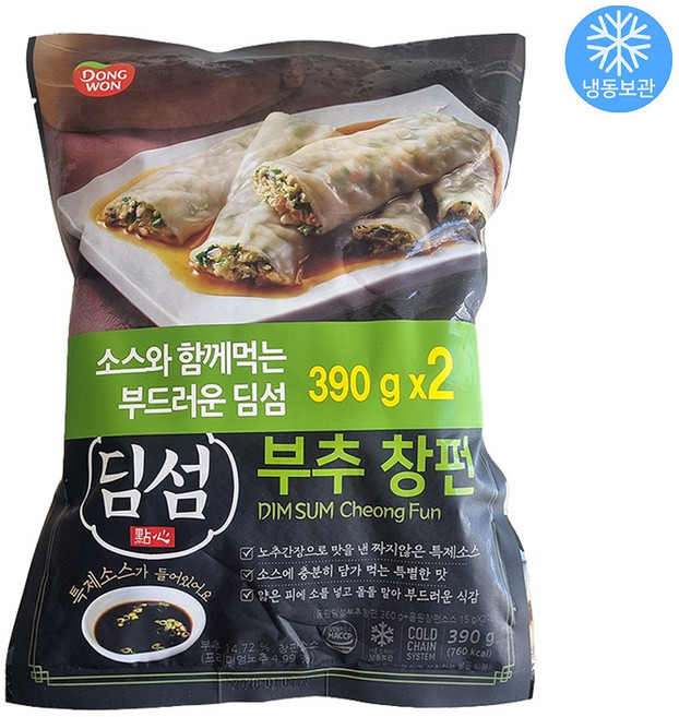 동원 딤섬 부추창펀 780g (390 x 2) 냉동만두, 6개, 390g