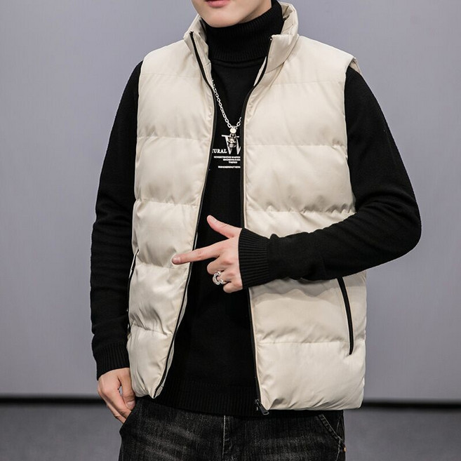 馬甲男秋冬季背心無袖羽絨棉保暖立領韓版帥氣坎肩男士馬甲外套潮