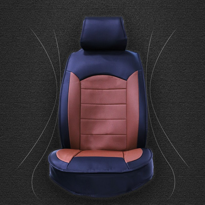 예스카 자동차 앞자리 시트커버 스크레치 오염방지, 브라운블랙, 1개