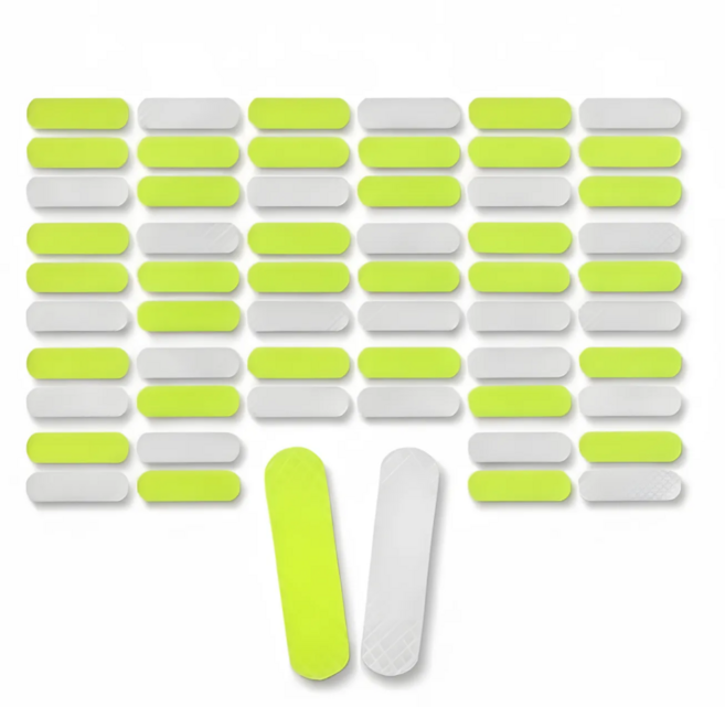 HwaDon 접착형 야간 야광 반사 스티커, 그린+화이트, 40개입