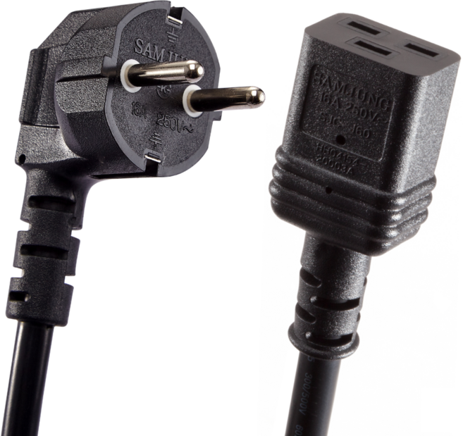 삼정 국산 AC 16A 전원케이블 C19 코드, 1.5m, 1개