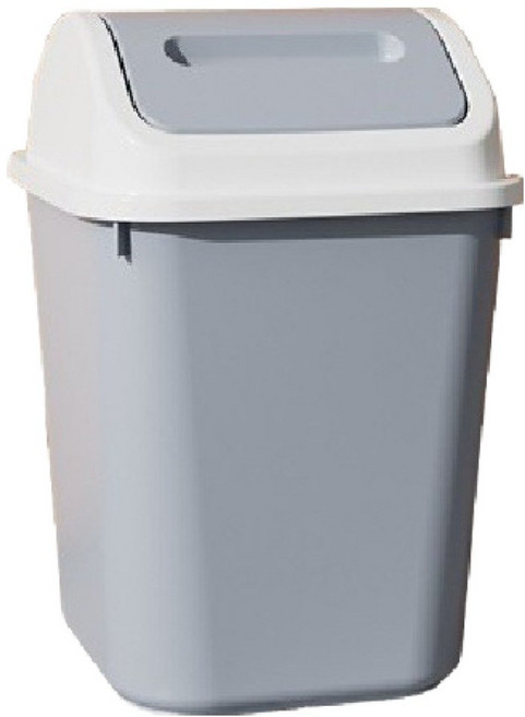 민아루 레트로 스윙 휴지통 15L, 그레이