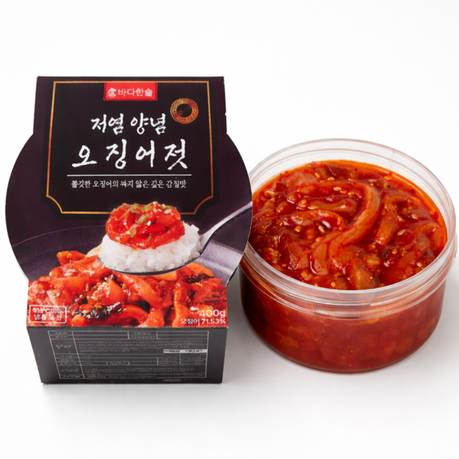 바다한술 저염 반찬 오징어젓갈, 400g, 1개