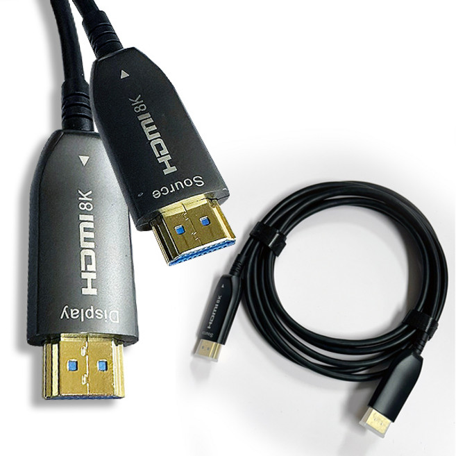 8K AOC UltraHD 하이브리드 프리미엄 HDMI 2.1 광 케이블 48Gbps HDR eARC CL3 3D Vision 모니터 케이블, 10m, 1개, 길이