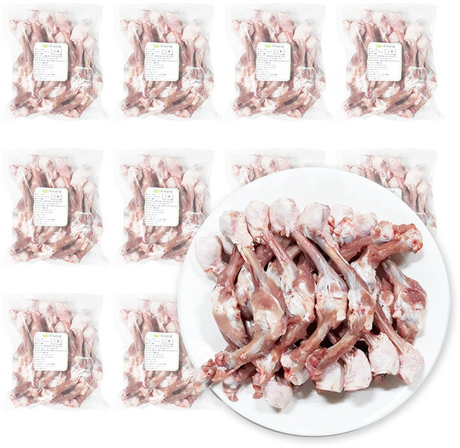 가나안식품 [도매] 육수용 닭도가니 10팩 대용량 업소용 국내산 닭뼈 / 닭곰탕 국물 육수베이스, 10개