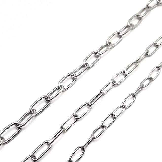 쇠사슬 스텐 체인고리 1.2mm 1.5mm 사슬 연결고리 차단줄, 스텐 쇠사슬, 1개
