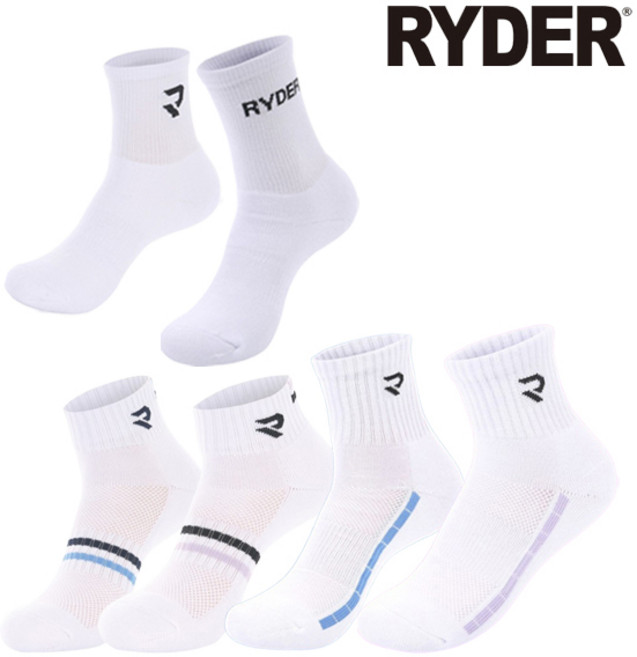 라이더 배드민턴양말 선수용 장목양말 중목양말, 01번 여성용 (RSSW-2)