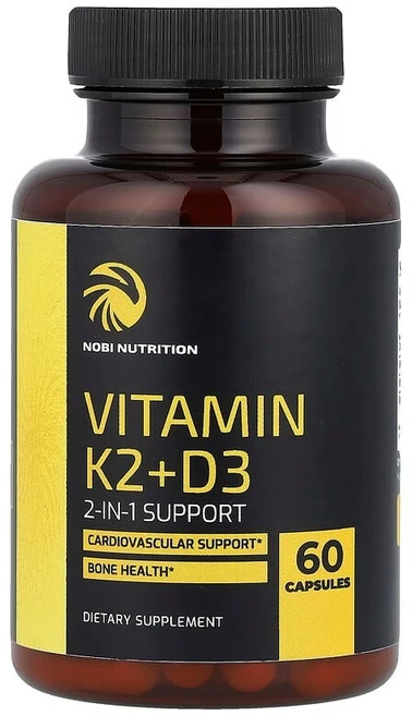 Nobi Nutrition 비타민K2 + D3 캡슐 60정 NOB-27416, 1개 - 쿠팡