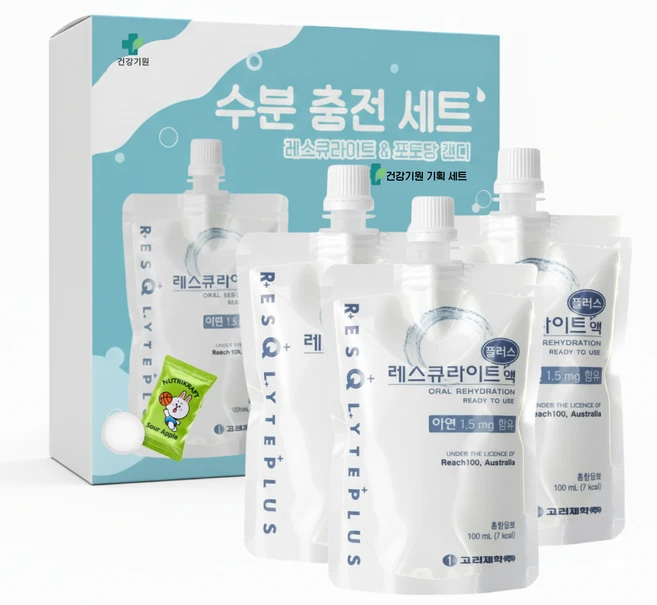 [건강기원] 레스큐라이트 포도당 캔디 기획 세트 [수분 충전 세트] 에너지 보충 전해질 보충 수분 보충, 3개, 100ml - 쿠팡