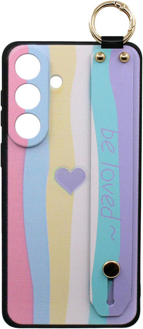 신서엔코 갤럭시 케이스 하트 레인보우 핸드 스트랩 핸드폰케이스