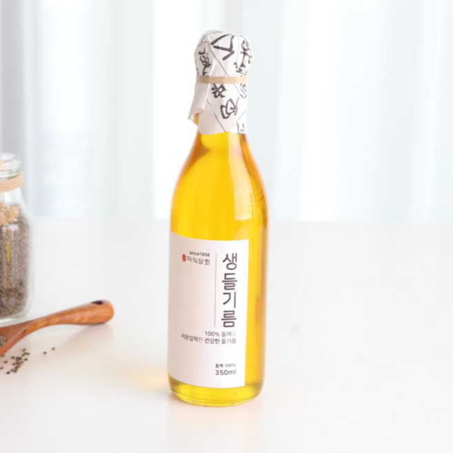 미식상회 100% 생들기름 저온압착 통들깨 대용량, 350ml, 1개