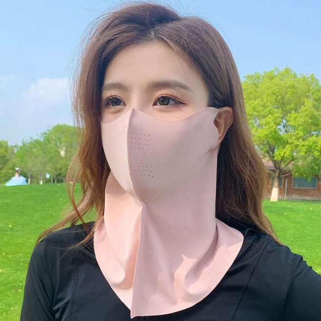 유니쉬 UV차단 3D 아이스실크 넥페이스가드 야외활동 마스크, 2개, 연그레이+연그레이