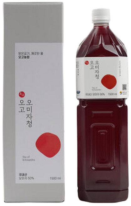 오미자청 원액 엑기스 1500ml 형, 1.5L, 1개
