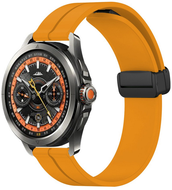 더조은셀러 샤오미 레드미 호환 D버클 스포츠 실리콘 스트랩, 머스타드