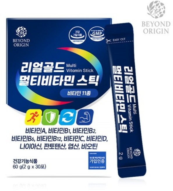 비욘드오리진 리얼골드멀티비타민스틱 2g x 30포, 1개, 60g