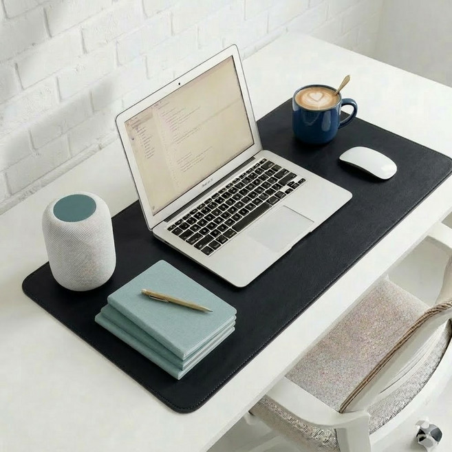 가죽 데스크 장패드 대형 마우스패드 책상 와이드 패드, 5.블랙