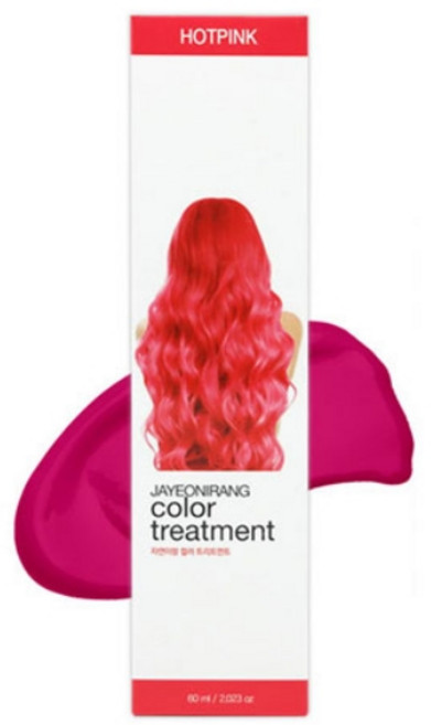 자연이랑 컬러 트리트먼트, 핫핑크, 3개