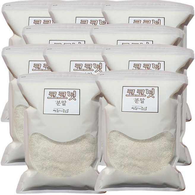 코코넛 분말 10kg, 1kg, 10개