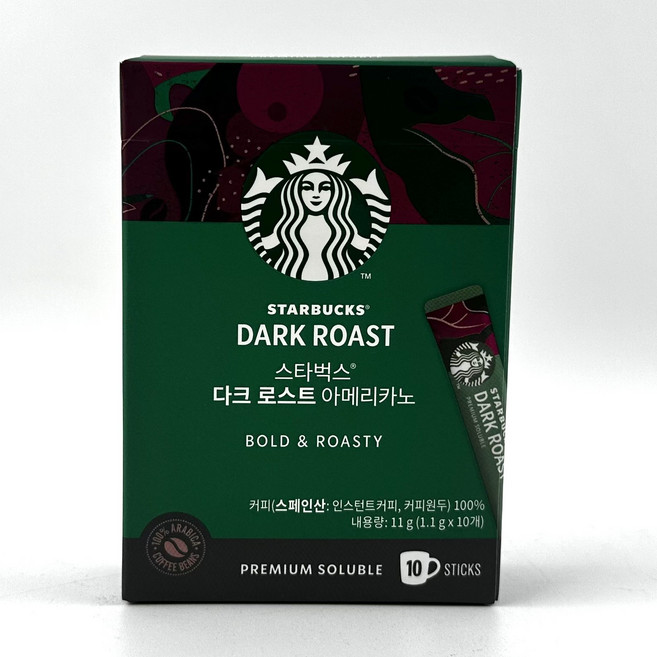 스타벅스 다크 로스트 아메리카노 원두커피믹스, 1.1g, 10개입, 1개