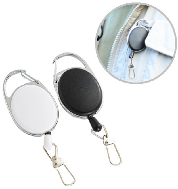 도나토르 동그리 와이어키링 키홀더 릴 열쇠고리, 3개, 화이트