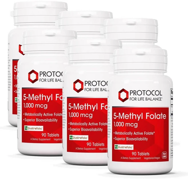 프로토콜 5-메틸 엽산 1000mcg PROTOCOL FOR LIFE BALANCE 5-Methylfolate, 6개, 90정 - 쿠팡