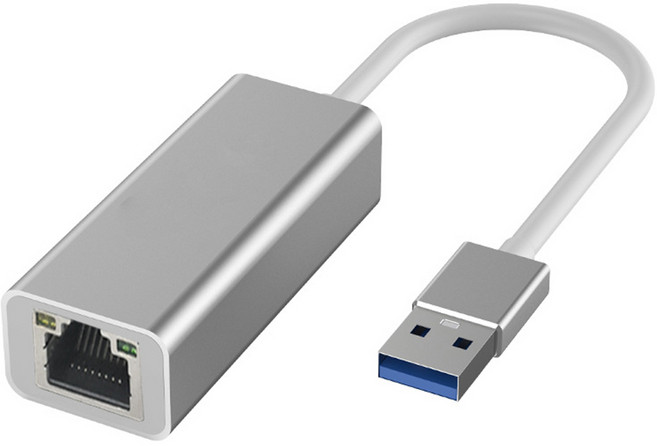 호환 유선 LAN 어댑터 알루미늄 합금 C타입-RJ45 기가비트 이더넷 C타입-이더넷 데스크탑 네트워크 카드 10, 03 Silver USB, 1개