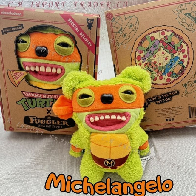 Fuggler Ugly Monster 聯名 玩偶, 1個, Michelangelo 橙
