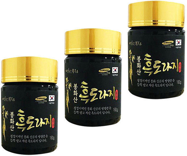봉화산 흑도라지청 도라지진액 3병 480g