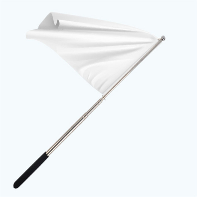 안테나형 7단 접이식 여행 가이드 인솔자 지시봉 깃발봉 깃대, 블랙, 1개