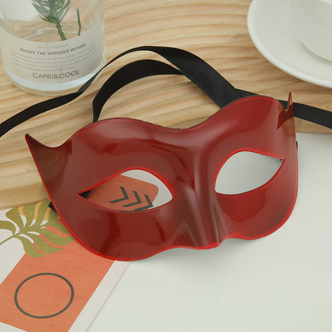 더바몰 무도회 반가면 할로윈 가면 코스프레, B타입, 1개, 레드