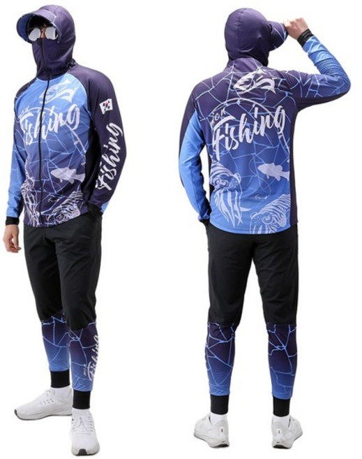 MCN 썬가드 후드 집업+조거 레깅스 낚시복 의류 세트 커틀피쉬