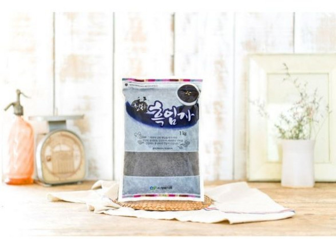 청화 5:5 흑임자죽가루 1kg 쌀50% 흑임자50% 상상래시피, 1개