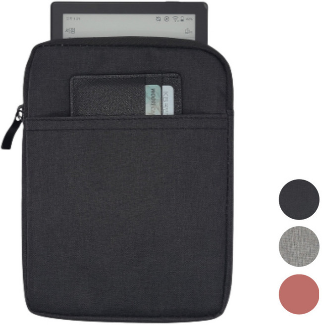 어미닛데이 오닉스포크6파우치 크레마페블 오닉스 GO6 GO7 페이지 리프5 6인치 7인치 이북리더기 파우치, 모던 블랙