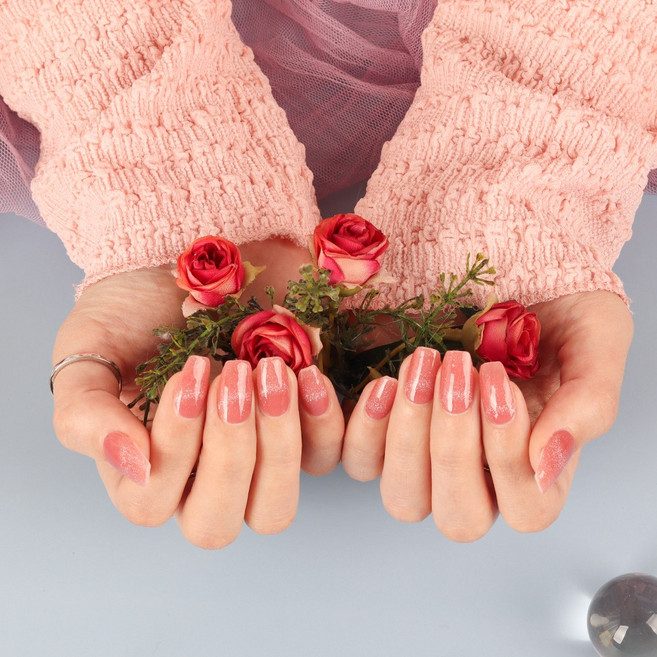 샤인비 멀티 큐어링 젤 스트립스 18p 세트 햇빛에 구워도 되는 멀티 큐어링 젤 스티커, 1개, 69516 코랄 핑크 링