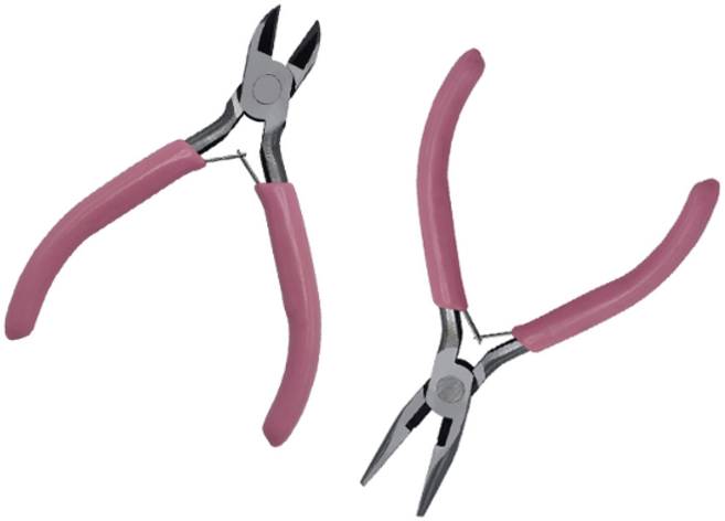 바벨롭 비즈공예 공구 구자말이 집게 + 평집게 + 절단 니퍼 세트, 1세트