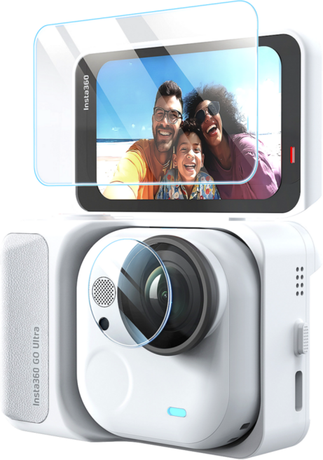 인스타 360 GO Ultra 울트라 호환 강화유리 액정보호필름 세트 렌즈용, 1세트, 인스타360 고 울트라 - 강화유리필름